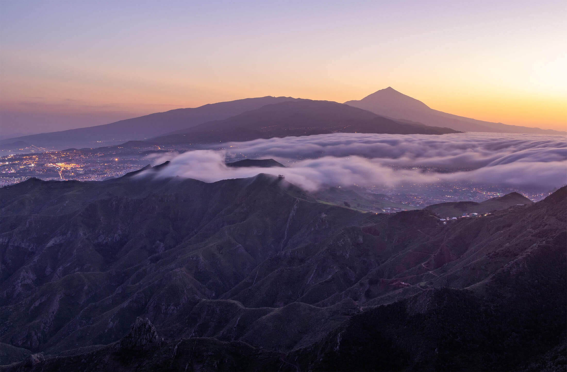 Panorámica de Tenerife desde el mirador del Pico del Inglés