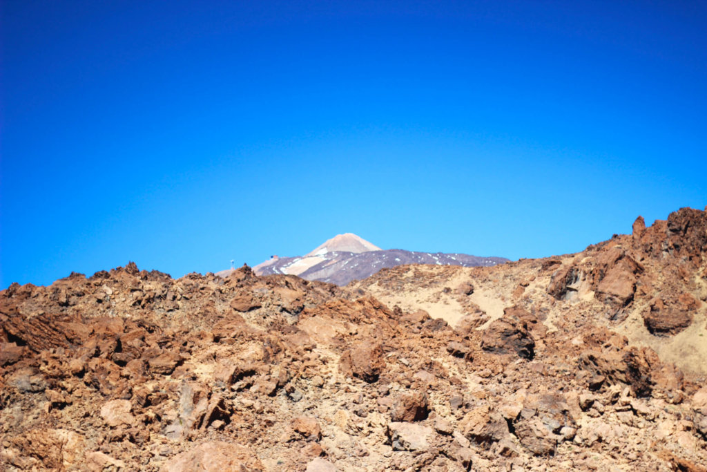 El gran Volcán Teide desde las Minas de San José.