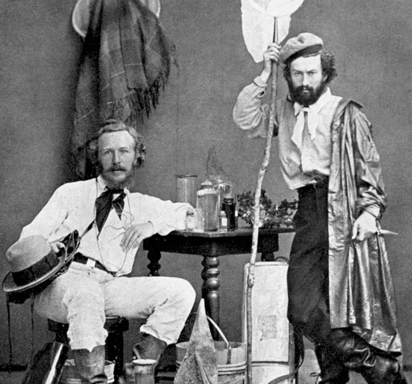 Ernst Haeckel (sentado) y el estudiante Nicholas Miklouho-Maclay