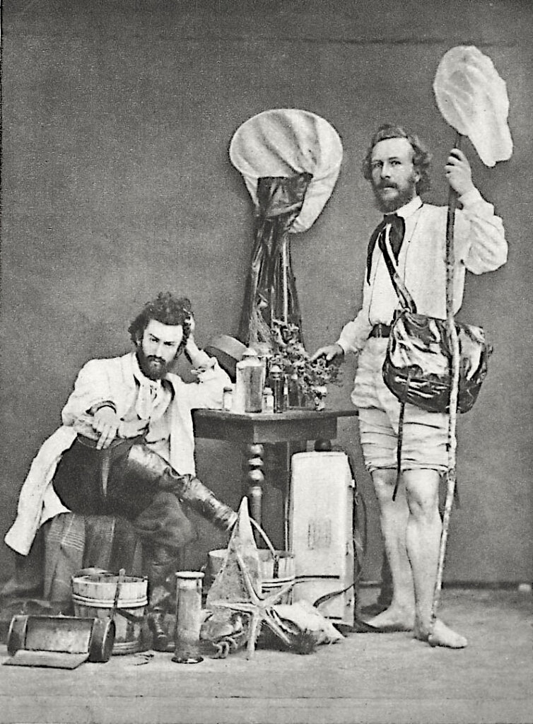 Ernst Haeckel y el estudiante Nicholas Miklouho-Maclay