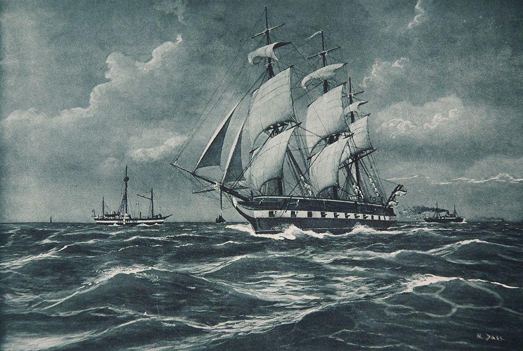 La fragata de guerra prusiana Niobe.